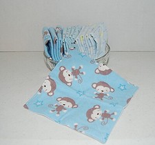 Baby Wipes Drool, 12 Wipes 2 ply, Reusable, Handmade.......NEW.......Group 3