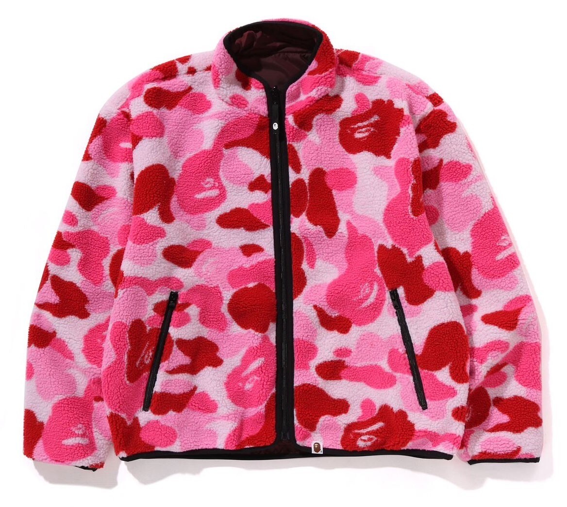 A BATHING APE Men's ABC CAMO BOA RIPSTOP REVERSIBLE JACKET A BATHING APE Men's ABC CAMO BOA RIPSTOP REVERSIBLE JACKET