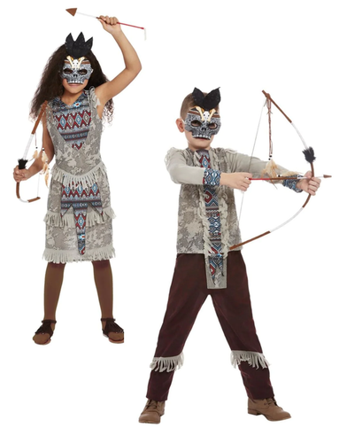 Déguisement Amérindien Bébé – Ensemble Bandeau, T-Shirt & Pantalon – Costume Enfant
