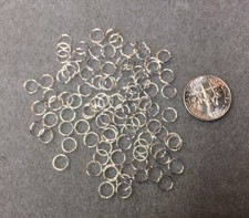 100 Silver Plated Open Jump Rings 6mm