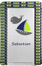 PERSONALISED PADDED BABY NAPPY CHANGING MAT - CHILDS NAME PRINTED ON MAT