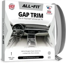 All-Fit Gap Trim Interior Custom Automotive Trim - Universal Fit - (Light Grey)