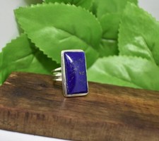 Awesome Lapis Lazuli Gemstone 925 Sterling Silver Handmade Ring All Size