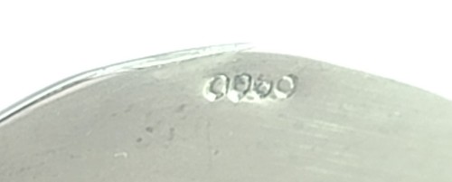 Engraved Unusual Solid Sterling Silver Desk Business Card Holder, Envelope Form - Picture 6 of 7