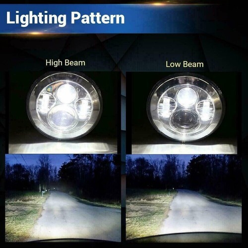 Chrome Lamp LED 7" 300W LED Headlight For AM General Hummer 1992-2001 - Picture 10 of 12
