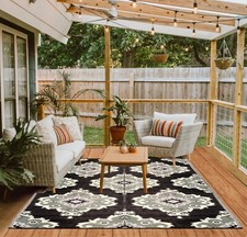 Outdoor Rug 6x9’ Outdoor Plastic Straw Rug Patio Rugs Reversible Mats 552