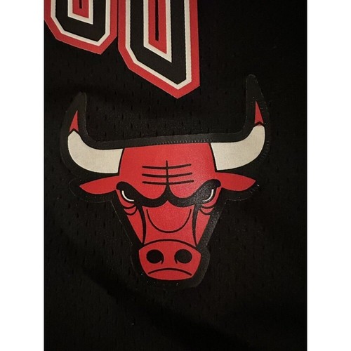 Maglia Pro Standard Chicago Bulls NBA con bottoni nera toppe ricamate - Foto 3 di 12