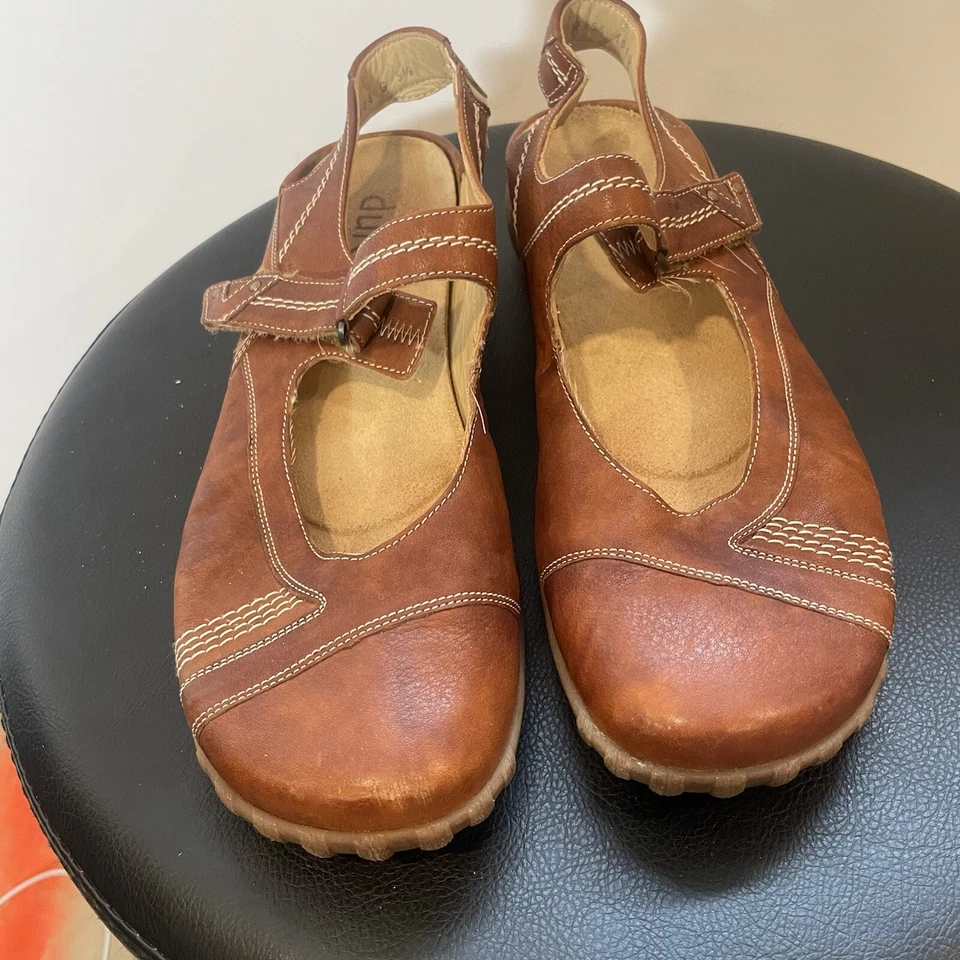 Zapato Durea Holandés Cuero Mary Jane Mule Slide Marrón Mujer Talla 5 1/2 Reino Unido Foto 4 de 4