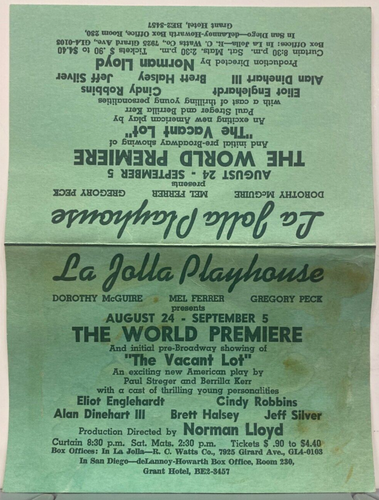 1954 Leeres Lot Play Alan Dinehart III Cindy Robbins La Jolla Playhouse Theater - Bild 3 von 4