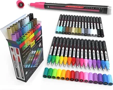 Acrylic Paint Markers Paint Pens Assorted Vibrant Markers for Rock Painting, Can