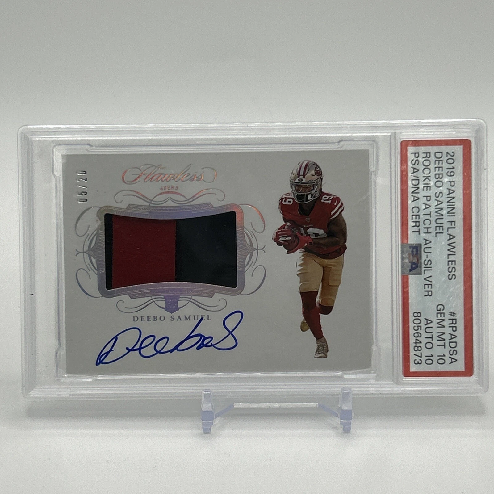 Deebo Samuel Panini Flawless Rookie Patch Autographs #RPADSA Silver