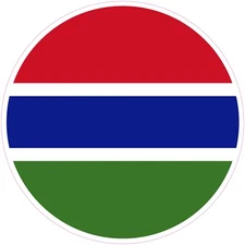(NOT A PATCH) Gambia Country Round Shape Flag Heat Transfer Vinyl Iron On HTV