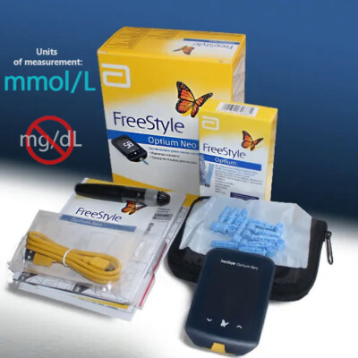 Freestyle Optium Neo Blutzucker&B-KETON Messgerät & TESTSTREIFEN mmol/L