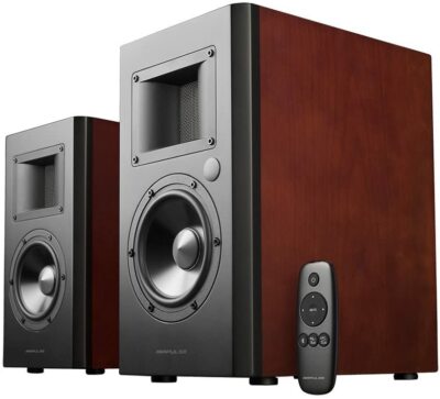 AirPulse A200 Active 2.0 Regal Studio Lautsprecher System für TV/MAC/PC/Laptop