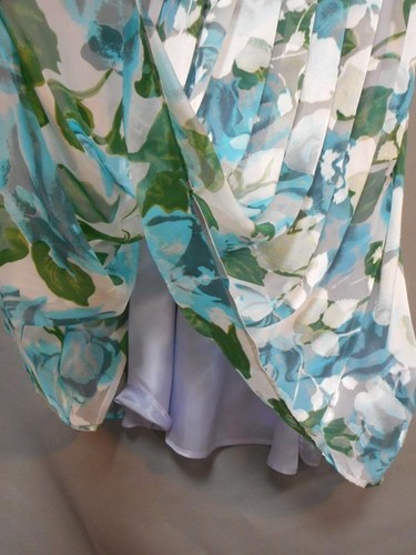 Beautiful MARIO BALTHAZAR Embellished Floral Dress Sz 4 Cute Beaded Chain Straps - Picture 5 of 7