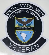 US Army Southern Command Veteran Sticker Waterproof D681