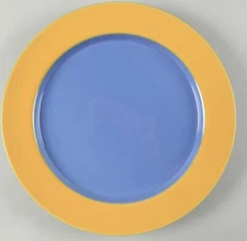 Lindt Stymeist Colorways Dinner Plate Yellow/Periwinkle Blue 11" EUC