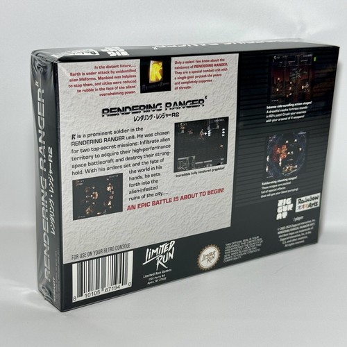 Rendering Ranger Limited Run Games R2 LRG SNES Super Nintendo Sealed Creased Box - Picture 8 of 15