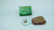Einschlaglupe rechteckig * Retro * Leder * Lu...