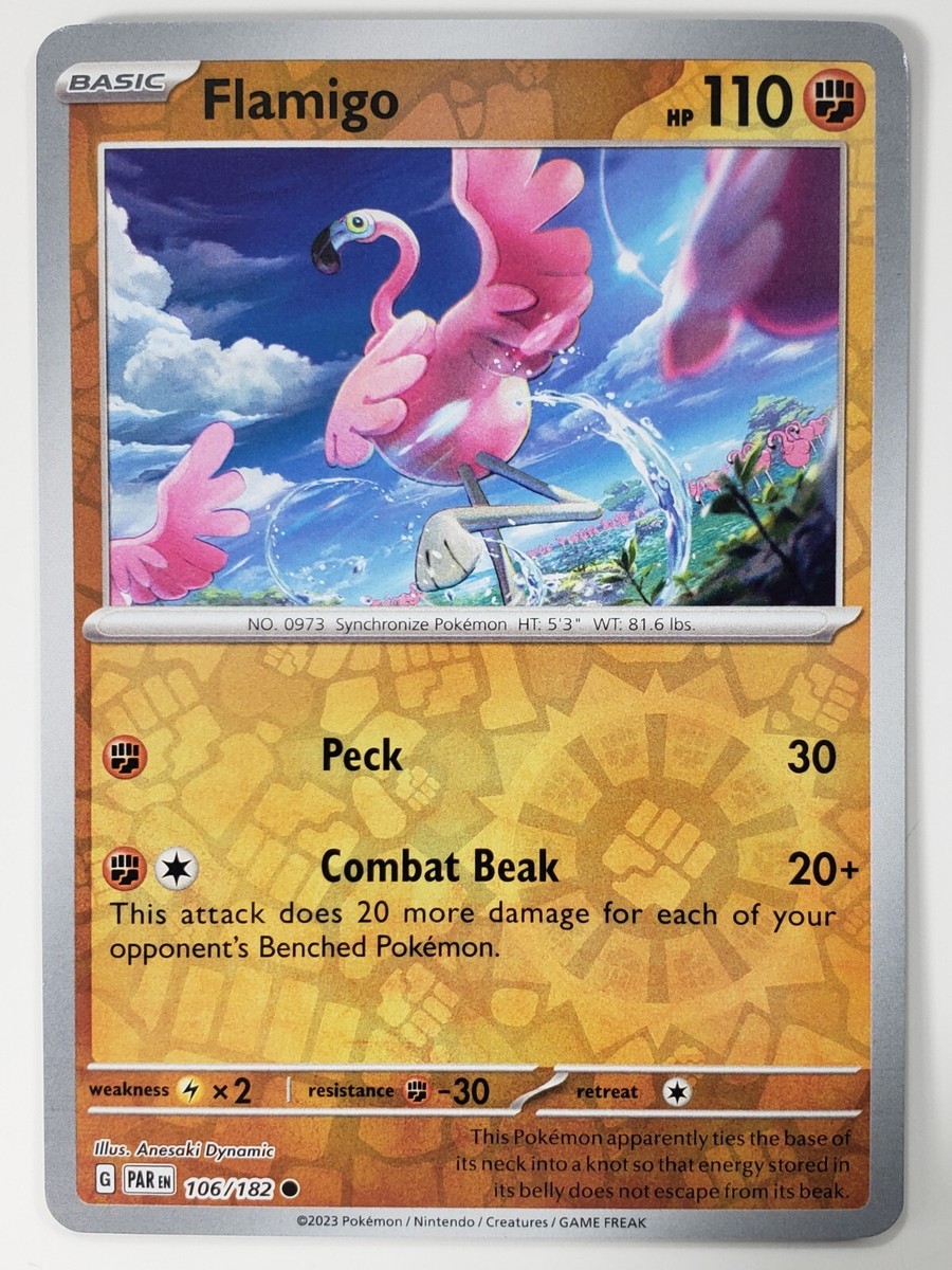 REVERSE HOLO Flamigo 106/182 NM / M - Paradox Rift Scarlet Violet