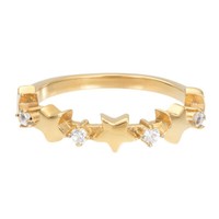 Ixxxi Fame Ring Sparkling Star Gold 2 Mm