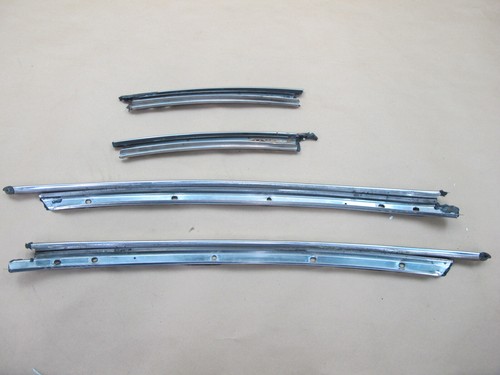 🥇84-86 NISSAN Z31 300ZX 2+0 A & B PILLAR T-TOP CHROME TRIM COVER MOLDING SET
