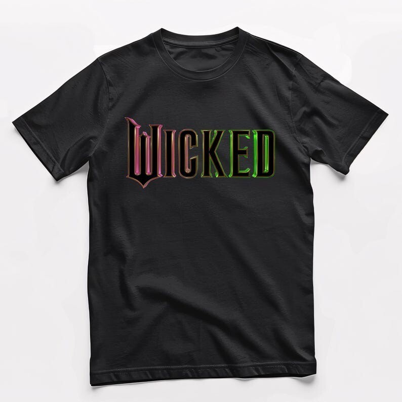 Wicked Movie Pink & Green Logo T-shirt TR0211_12