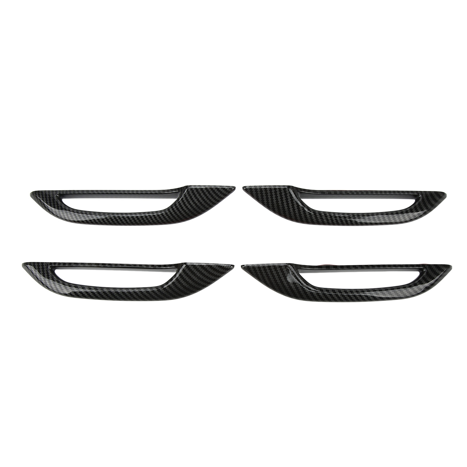 4PCs Car Door Handle Protection Cover Anti Freezing Carbon Fiber Style