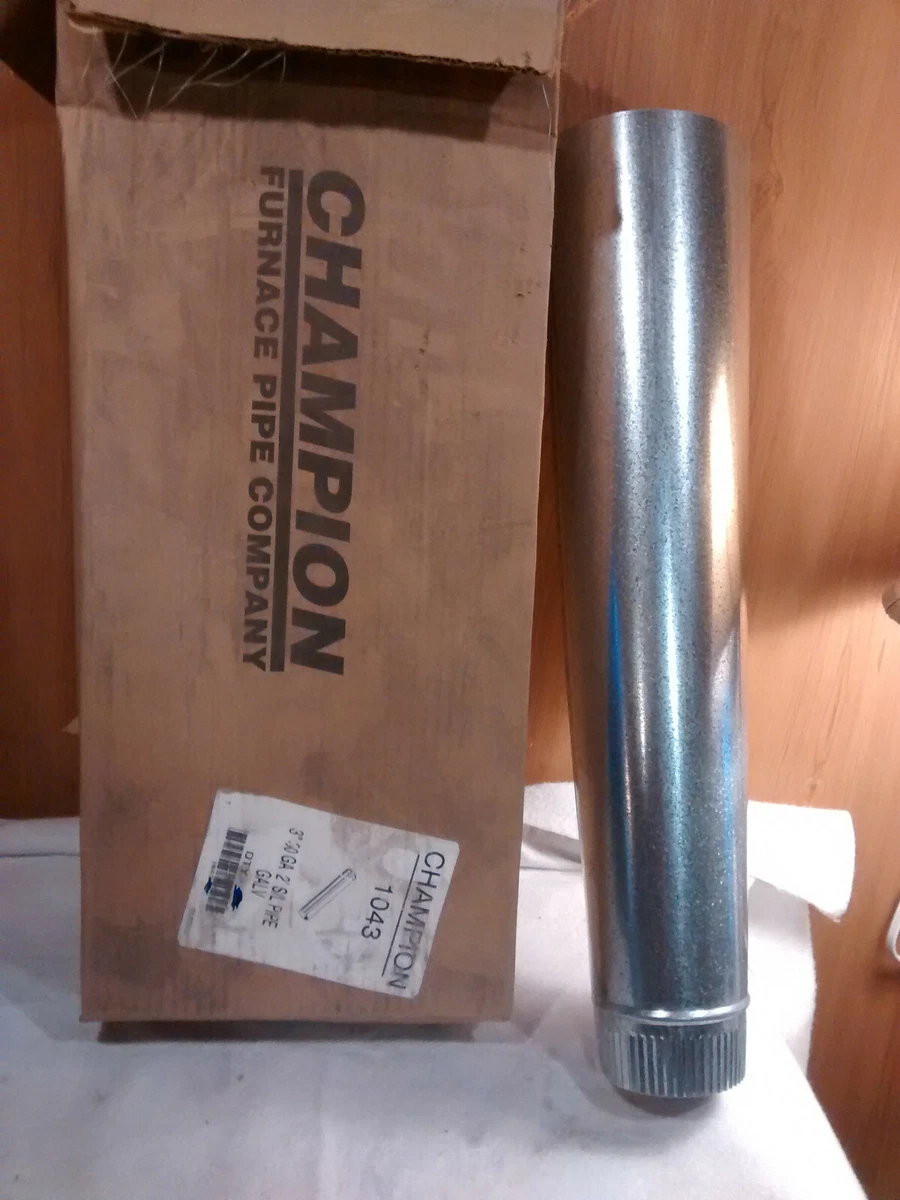 8, Galvanized Steel Furnace Pipe 3u0026#034; Diameter x 24u0026#034; Long, 30  Gauge, Champion 1043 | eBay