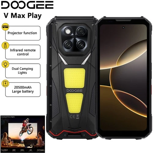 جهاز عرض DOOGEE V MAX PLAY 5G هاتف قوي يعمل بنظام Android 15 وكاميرا AI محمولة في الهواء الطلق