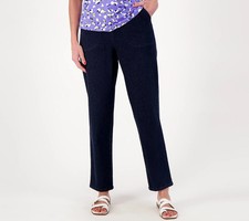 Denim Co Orgnal Waist Stretch Side Pockt Pant-Core-Dk Indigo Denim-Med-A600870