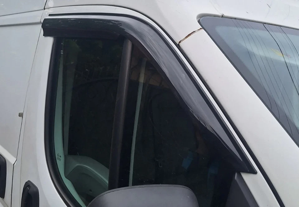 FIAT DUCATO 2006-2023 EXTERNAL FIT WIND RAIN SUN SMOKE GUARD DEFLECTORS 2PCS - Image 3 of 4