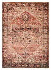 Traditional Vintage Hand-Knotted Oriental Carpet 7'9" x 11'1" Wool Area Rug