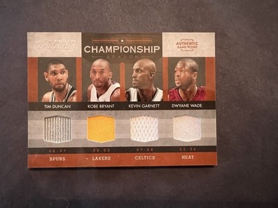 2009-10 Timeless Treasures Kobe Bryant Patch /50 Quad Duncan Garnett Wade