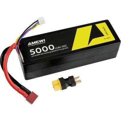 Amewi 28145 11.1V LiPo Rechargeable Battery Number of Cells: 2 Hardcases Socket