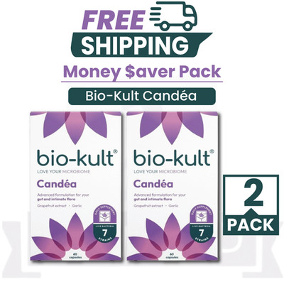 2 x BIO-KULT Candéa Intimate Flora Support 60 Capsules PACK OF 2