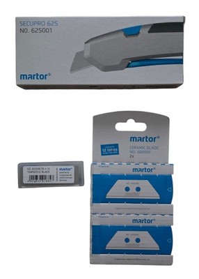 Martor Set, Cuttermesser Secupro 625 No.625001 + Klingen No.60099C & No.60099.70