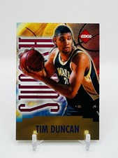 TIM DUNCAN EDGE SWOOSH 1997-98  ROOKIE CARD #9 Acetate See-Through