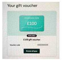 £100 SpaBreaks Gift voucher, valid to 25 December 2026 - code sent digitally