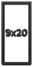9x20 Shadow Box Frame Black | 1 inches Deep Real Wood Contemporary Shadowbox Dis