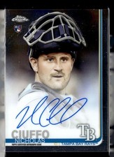 2019 TOPPS CHROME ROOKIE #3 AUTO NICHOLAS CIUFFO RAYS