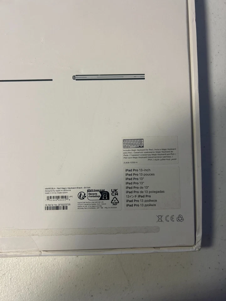 GENUINE APPLE IPAD PRO 13” M4 2024 MAGIC KEYBOARD CASE BLACK ORIGINAL MWR53B/A - Image 3 of 4