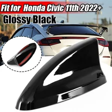 For Honda Civic 11th 2022-up Gloss Black Car Shark Fin Antenna Decorative Cover
