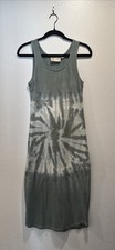 SATURDAY SUNDAY Green Tie Dye Midi Dress XS Anthropologie Boho Granola Girl