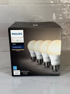 Philips Hue blanc A19 / E26 Intelligent LED Ampoule (4-Pack) 4 x 9.5W blanc