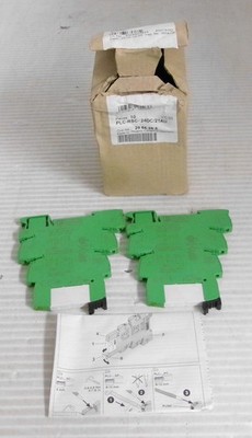 Phoenix Contact PLC-RSC-24DC/21AU Relay Module 250VAC/6A Max Out (Lot of 2)