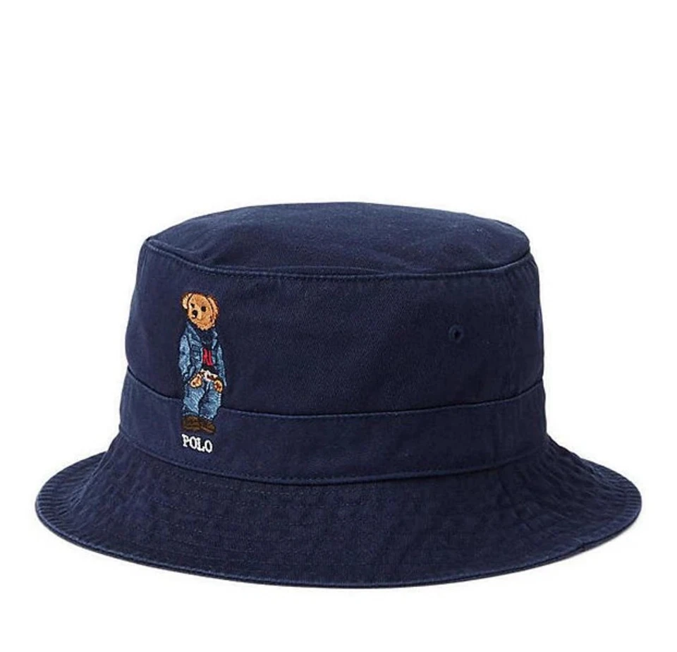 New Polo Ralph Lauren Men’s Size S/M Navy Blue Polo Bear Bucket Hat NWT  - Image 2 of 4