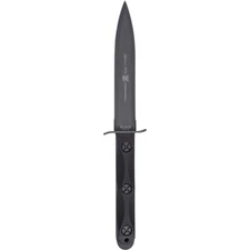 KA-BAR 1.125" Double-Edged Spear Point Blade EK Model 4 Knife w/ Sheath - Black