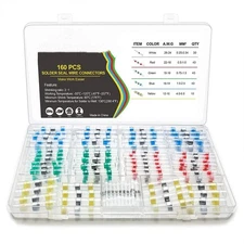 160X Waterproof Solder Stick Seal Sleeve Heat Shrink Butt Wire Connectors