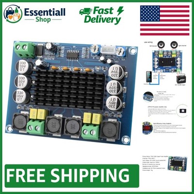 Dual Channel Class D Amplifier Module - 120W High Power Audio Board DC12-26V